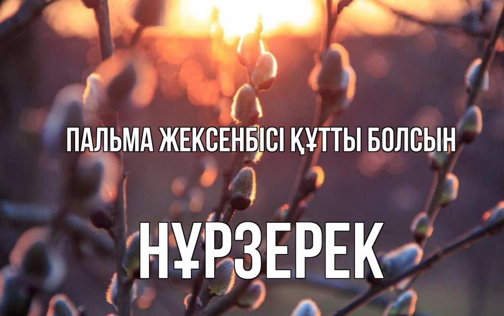 Күн сайын ашық хат с именем, НҰРЗЕРЕК Пальма жексенбісі құтты болсын верба Онлайн тегін жүктеп алу тілектері бар керемет карта 