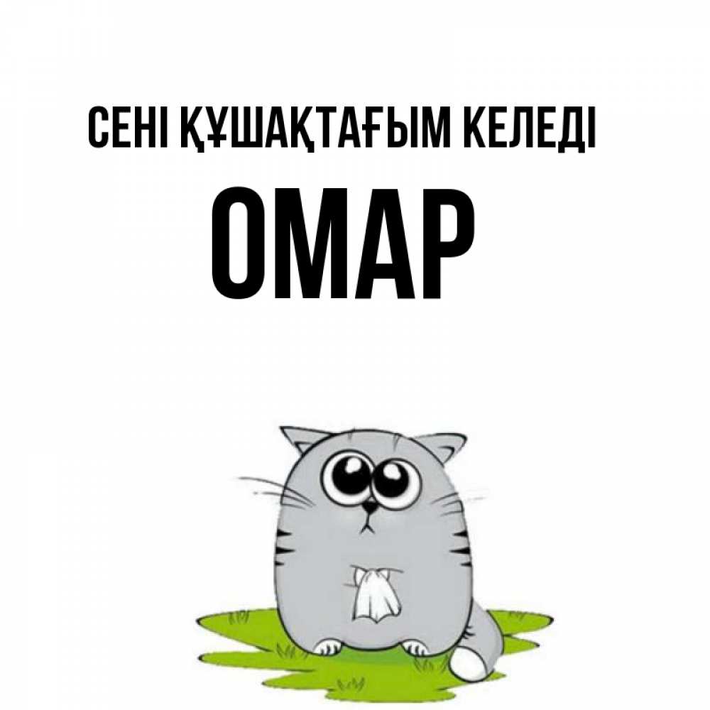 Күн сайын ашық хат с именем, ОМАР сені құшақтағым келеді котик теребит платочек сидя на травке Онлайн тегін жүктеп алу тілектері бар керемет карта 