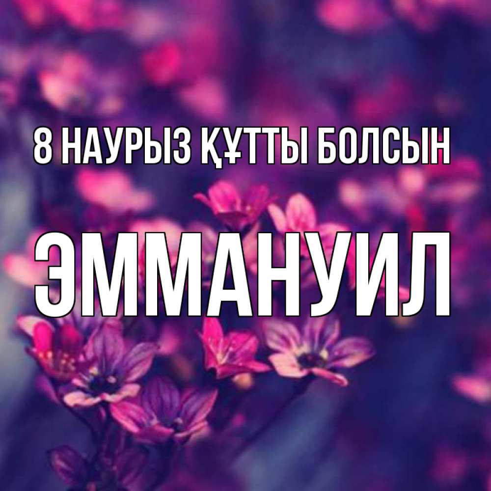 Күн сайын ашық хат с именем, Эммануил 8 наурыз құтты болсын небольшие цветы 1 Онлайн тегін жүктеп алу тілектері бар керемет карта 