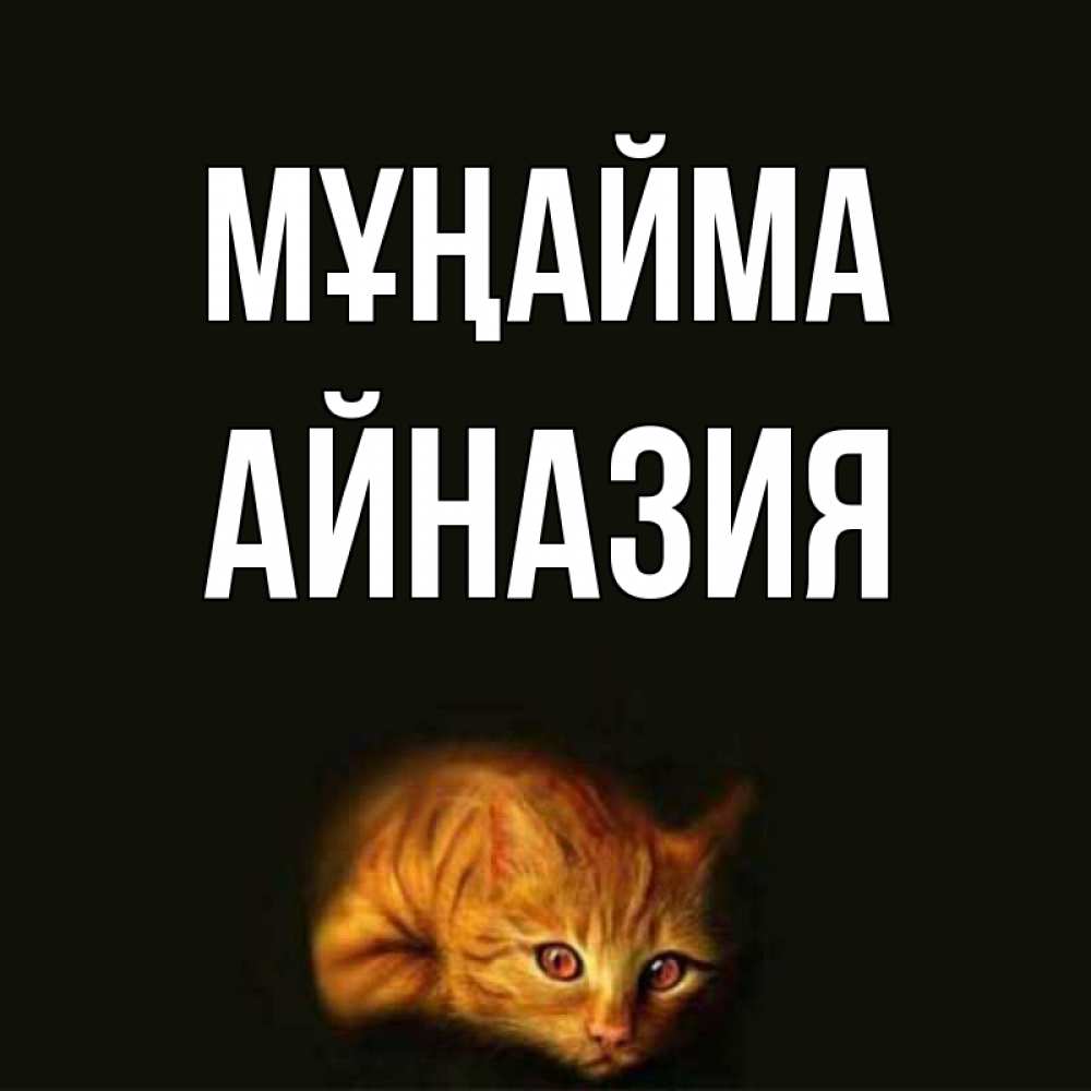 Күн сайын ашық хат с именем, Айназия Мұңайма лежащий кот в темноте Онлайн тегін жүктеп алу тілектері бар керемет карта 