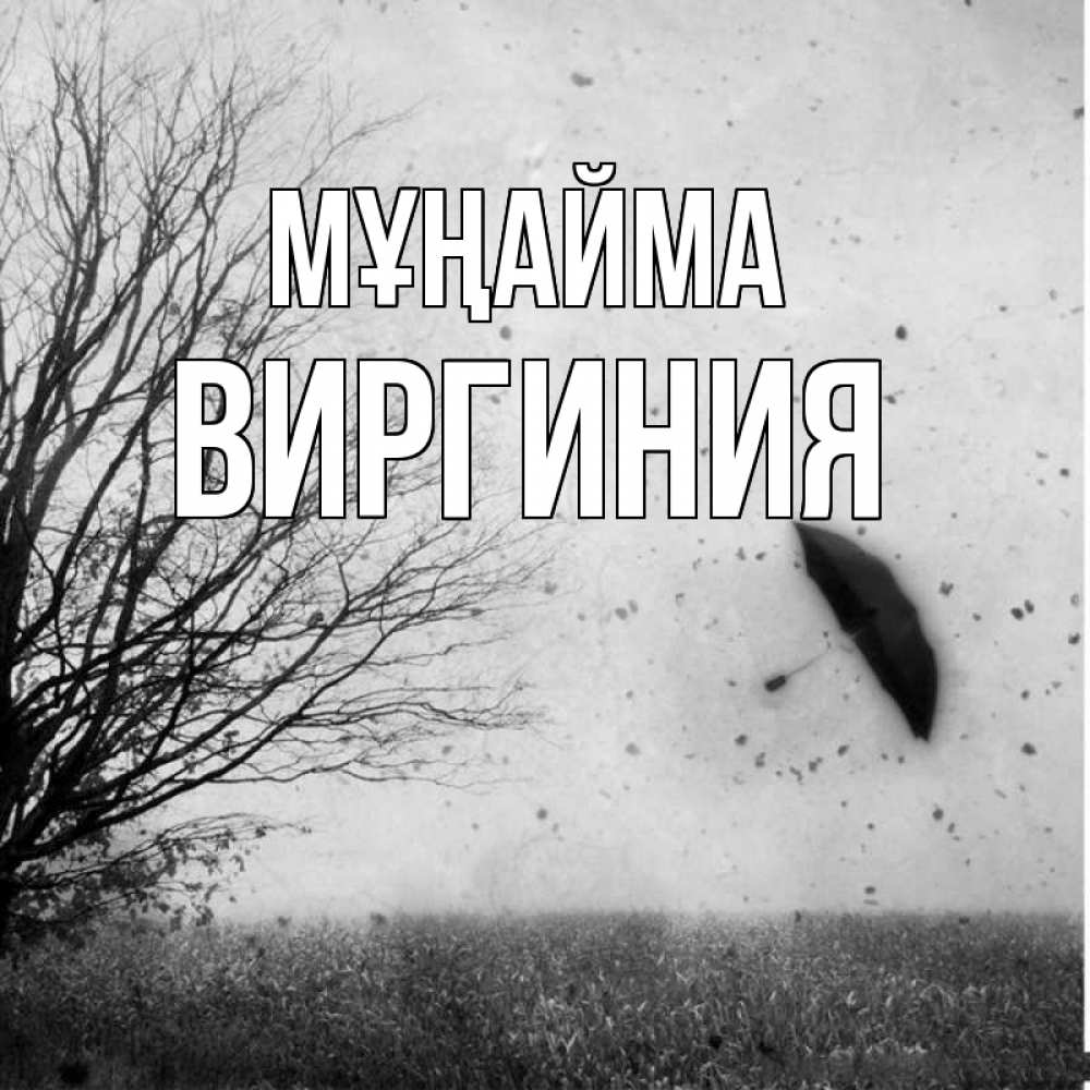 Күн сайын ашық хат с именем, Виргиния Мұңайма летящий зонтик Онлайн тегін жүктеп алу тілектері бар керемет карта 