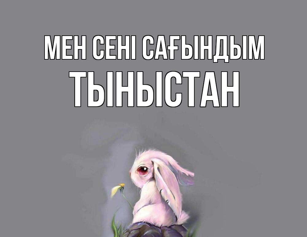 Күн сайын ашық хат с именем, ТЫНЫСТАН Мен сені сағындым заяц Онлайн тегін жүктеп алу тілектері бар керемет карта 