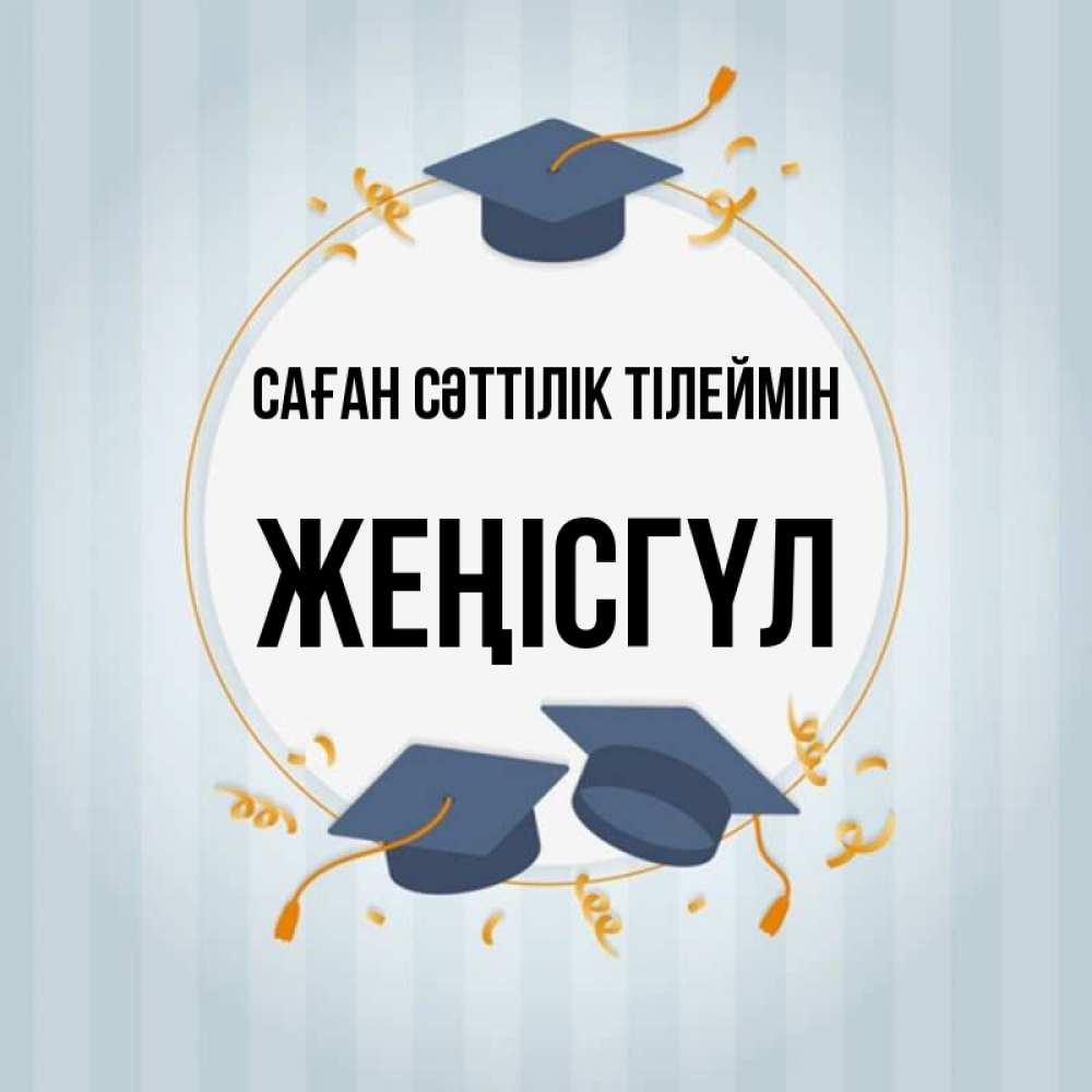 Күн сайын ашық хат с именем, ЖЕҢІСГҮЛ Саған сәттілік тілеймін для студентов Онлайн тегін жүктеп алу тілектері бар керемет карта 