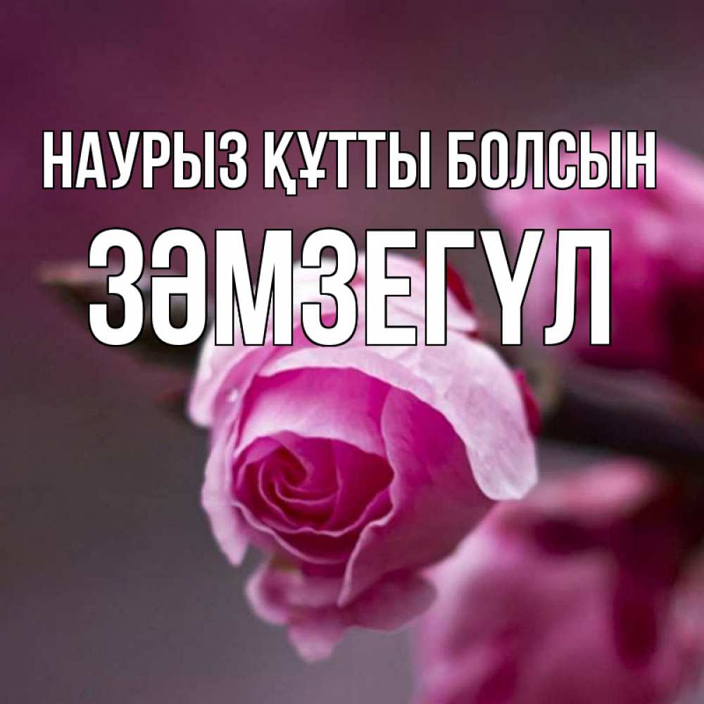 Күн сайын ашық хат с именем, ЗӘМЗЕГҮЛ Наурыз құтты болсын весна Онлайн тегін жүктеп алу тілектері бар керемет карта 