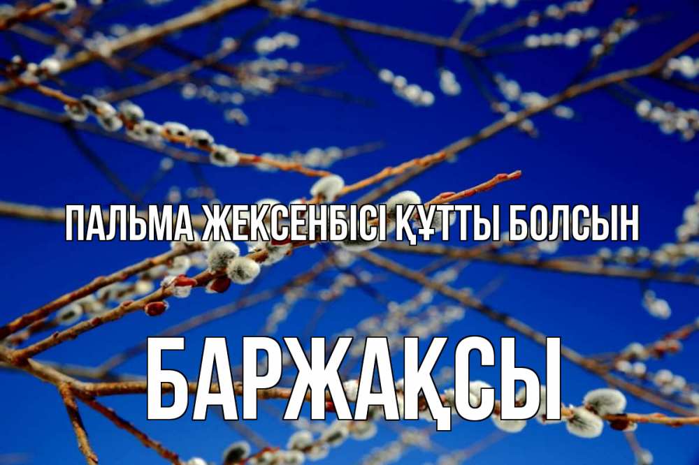 Күн сайын ашық хат с именем, Баржақсы Пальма жексенбісі құтты болсын верба Онлайн тегін жүктеп алу тілектері бар керемет карта 