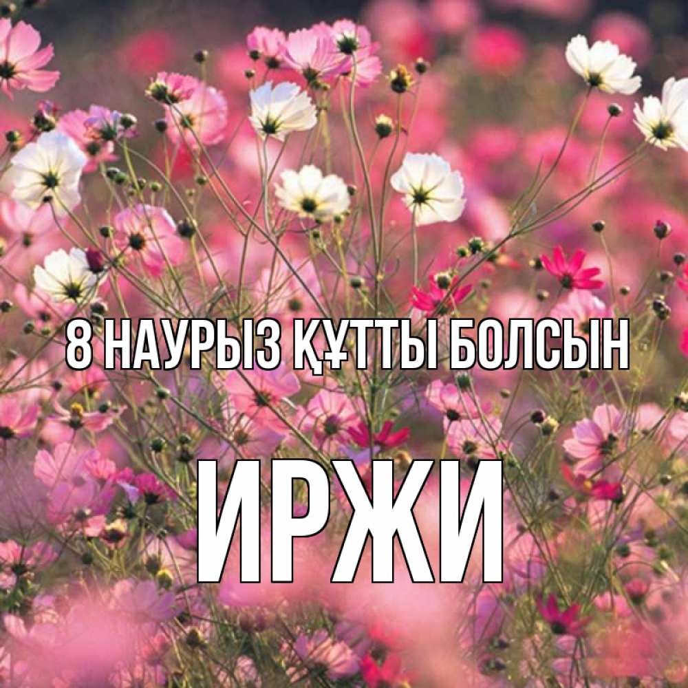 Күн сайын ашық хат с именем, Иржи 8 наурыз құтты болсын красиво 1 Онлайн тегін жүктеп алу тілектері бар керемет карта 