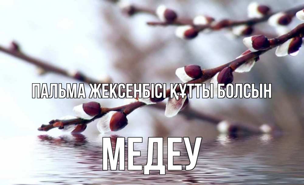 Күн сайын ашық хат с именем, МЕДЕУ Пальма жексенбісі құтты болсын верба, ручей Онлайн тегін жүктеп алу тілектері бар керемет карта 
