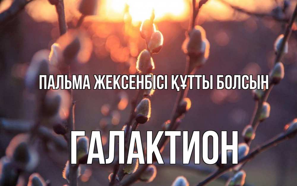 Күн сайын ашық хат с именем, Галактион Пальма жексенбісі құтты болсын верба Онлайн тегін жүктеп алу тілектері бар керемет карта 
