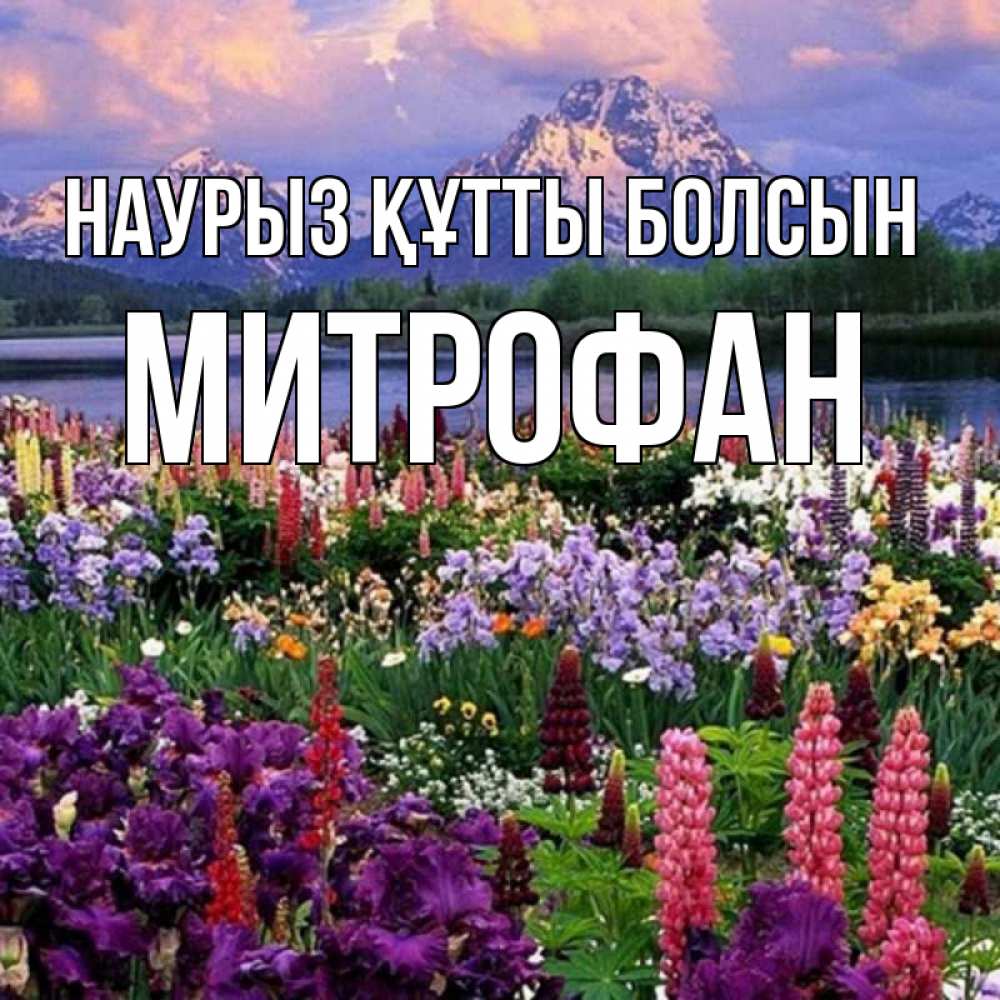 Күн сайын ашық хат с именем, Митрофан Наурыз құтты болсын наурыз Онлайн тегін жүктеп алу тілектері бар керемет карта 