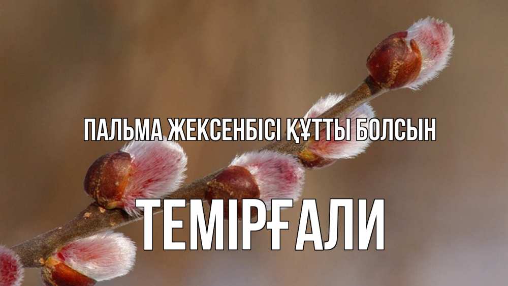 Күн сайын ашық хат с именем, ТЕМІРҒАЛИ Пальма жексенбісі құтты болсын верба Онлайн тегін жүктеп алу тілектері бар керемет карта 