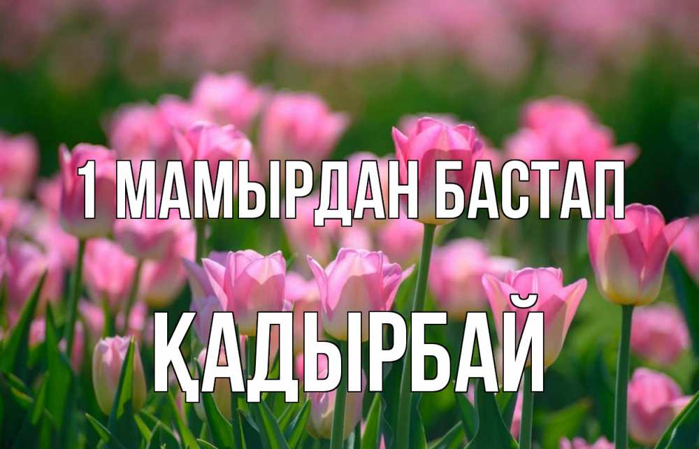Күн сайын ашық хат с именем, Қадырбай 1 мамырдан бастап С 1 мая Онлайн тегін жүктеп алу тілектері бар керемет карта 