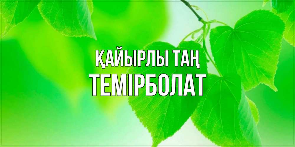 Күн сайын ашық хат с именем, ТЕМІРБОЛАТ Қайырлы таң доброе утро с березовыми листьями Онлайн тегін жүктеп алу тілектері бар керемет карта 