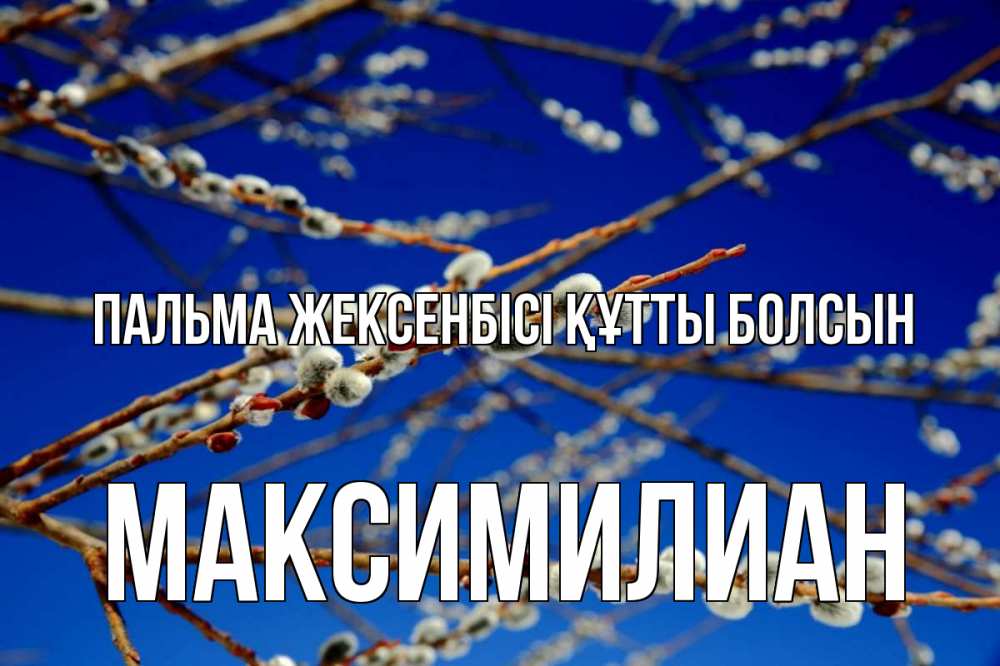 Күн сайын ашық хат с именем, Максимилиан Пальма жексенбісі құтты болсын верба Онлайн тегін жүктеп алу тілектері бар керемет карта 