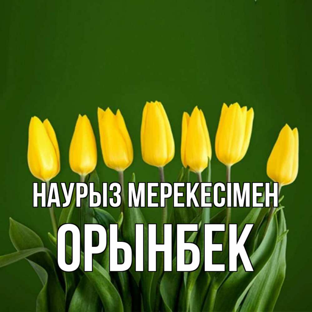 Күн сайын ашық хат с именем, ОРЫНБЕК Наурыз мерекесімен желтого цвета 3 Онлайн тегін жүктеп алу тілектері бар керемет карта 