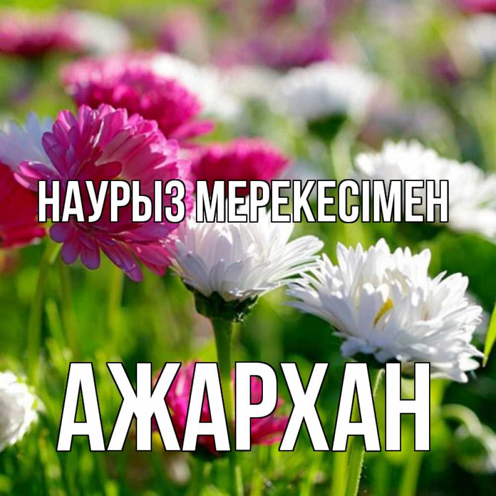 Күн сайын ашық хат с именем, АЖАРХАН Наурыз мерекесімен праздник весны наурыз красота Онлайн тегін жүктеп алу тілектері бар керемет карта 