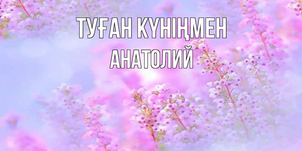 Күн сайын ашық хат с именем, Анатолий Туған күніңмен красивая открытка с мелкими цветами Онлайн тегін жүктеп алу тілектері бар керемет карта 