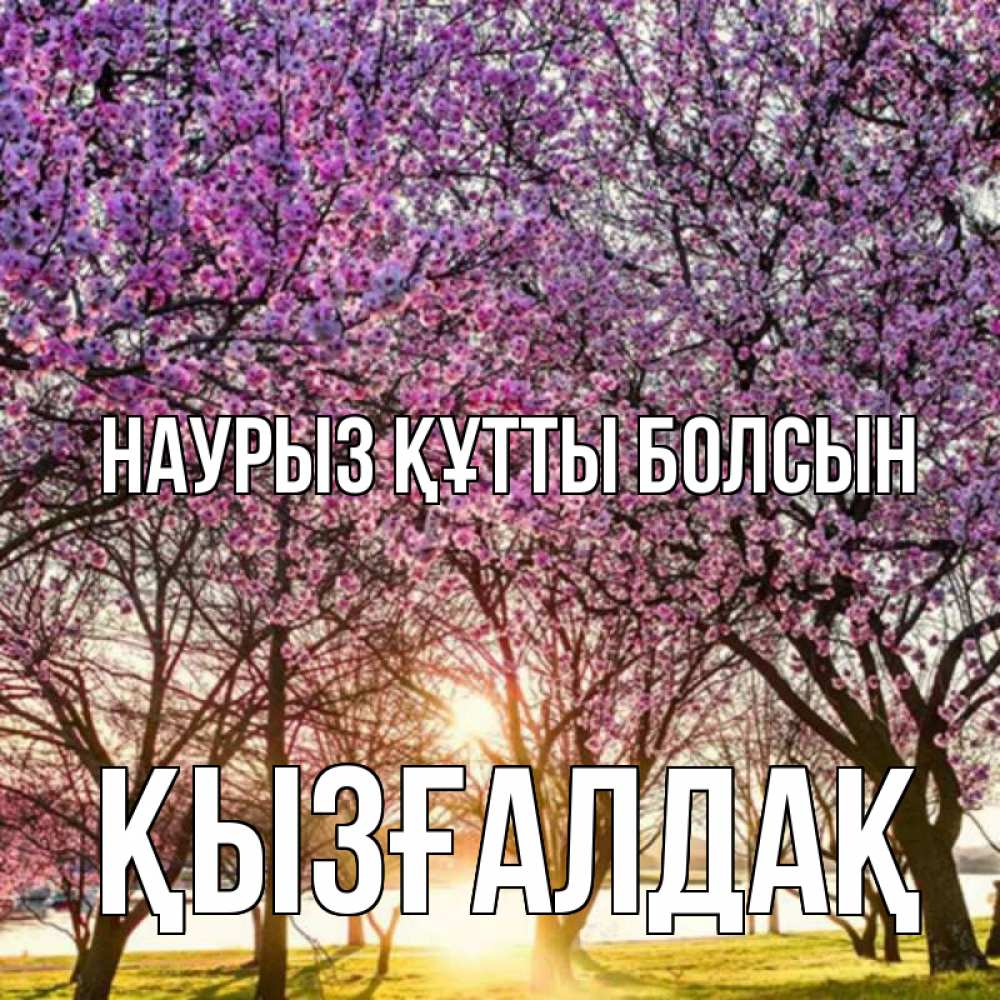 Күн сайын ашық хат с именем, ҚЫЗҒАЛДАҚ Наурыз құтты болсын наурыз Онлайн тегін жүктеп алу тілектері бар керемет карта 
