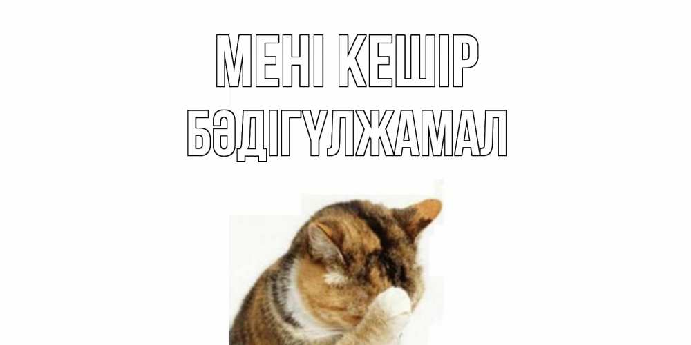 Күн сайын ашық хат с именем, БӘДІГҮЛЖАМАЛ Мені кешір кот Онлайн тегін жүктеп алу тілектері бар керемет карта 
