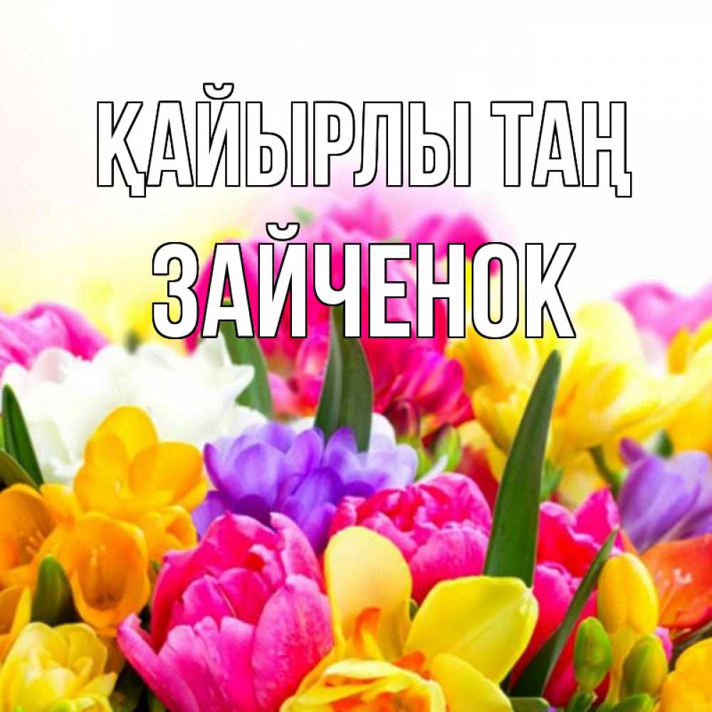 Күн сайын ашық хат с именем, Зайченок Қайырлы таң создать открытку со свое подписью Онлайн тегін жүктеп алу тілектері бар керемет карта 