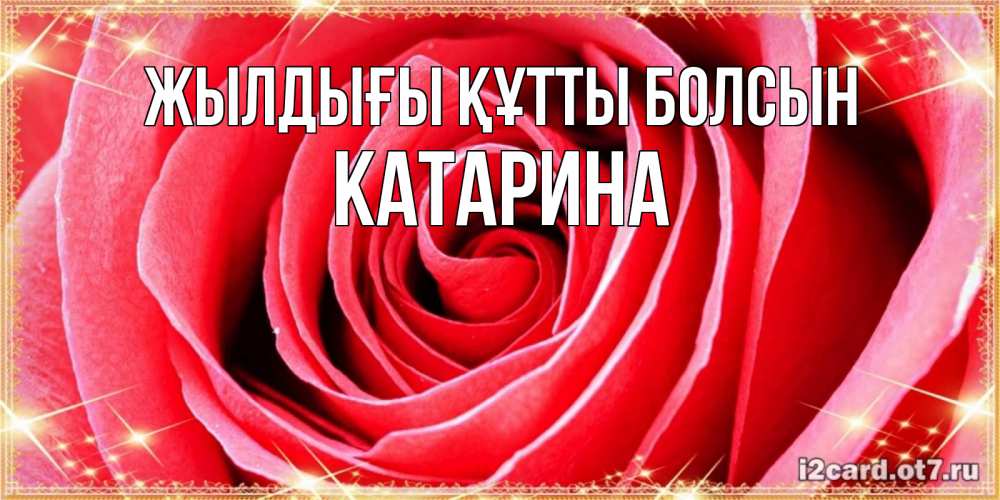 Күн сайын ашық хат с именем, Катарина Жылдығы құтты болсын розовая роза очень крупный бутон Онлайн тегін жүктеп алу тілектері бар керемет карта 