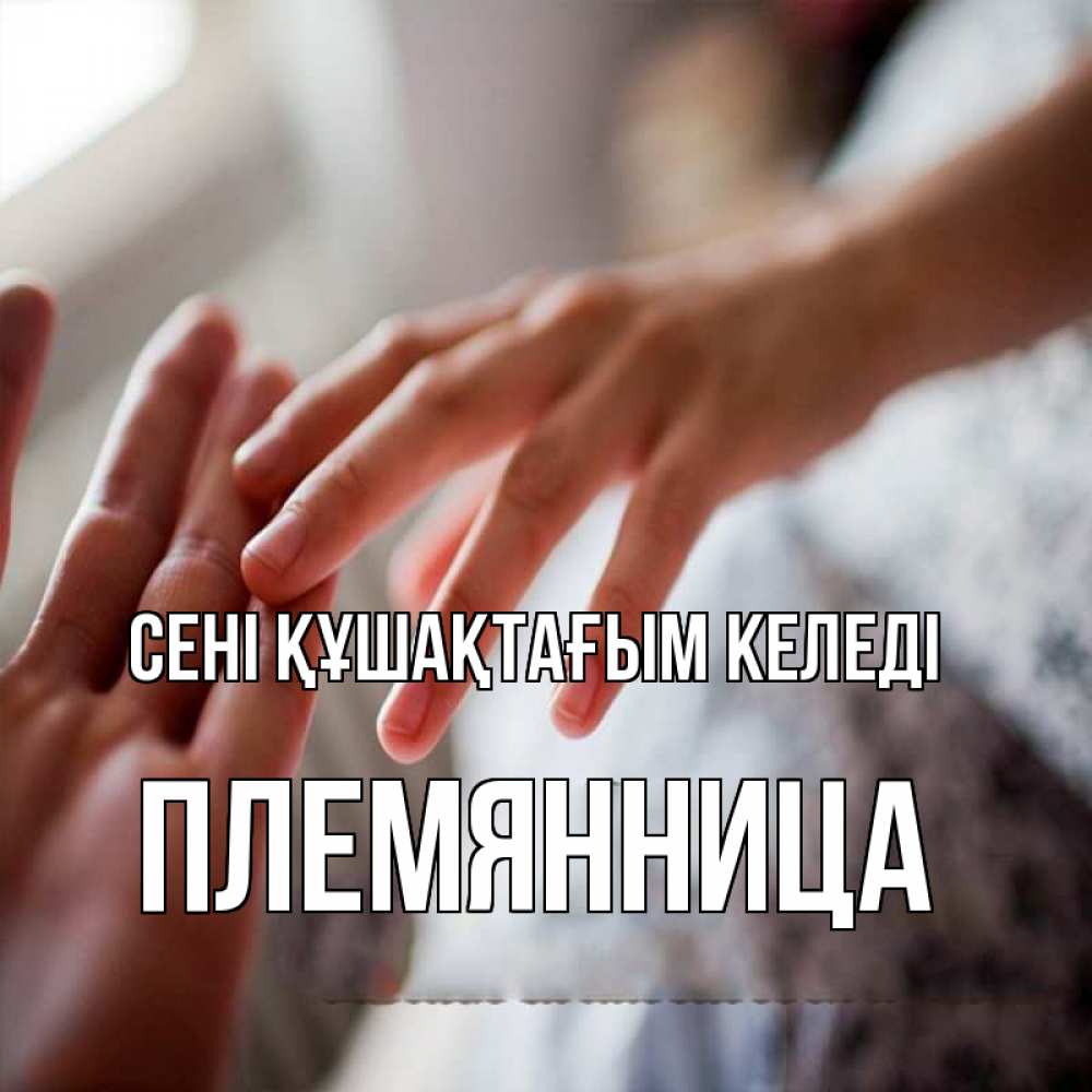 Күн сайын ашық хат с именем, Племянница сені құшақтағым келеді прикосновение Онлайн тегін жүктеп алу тілектері бар керемет карта 