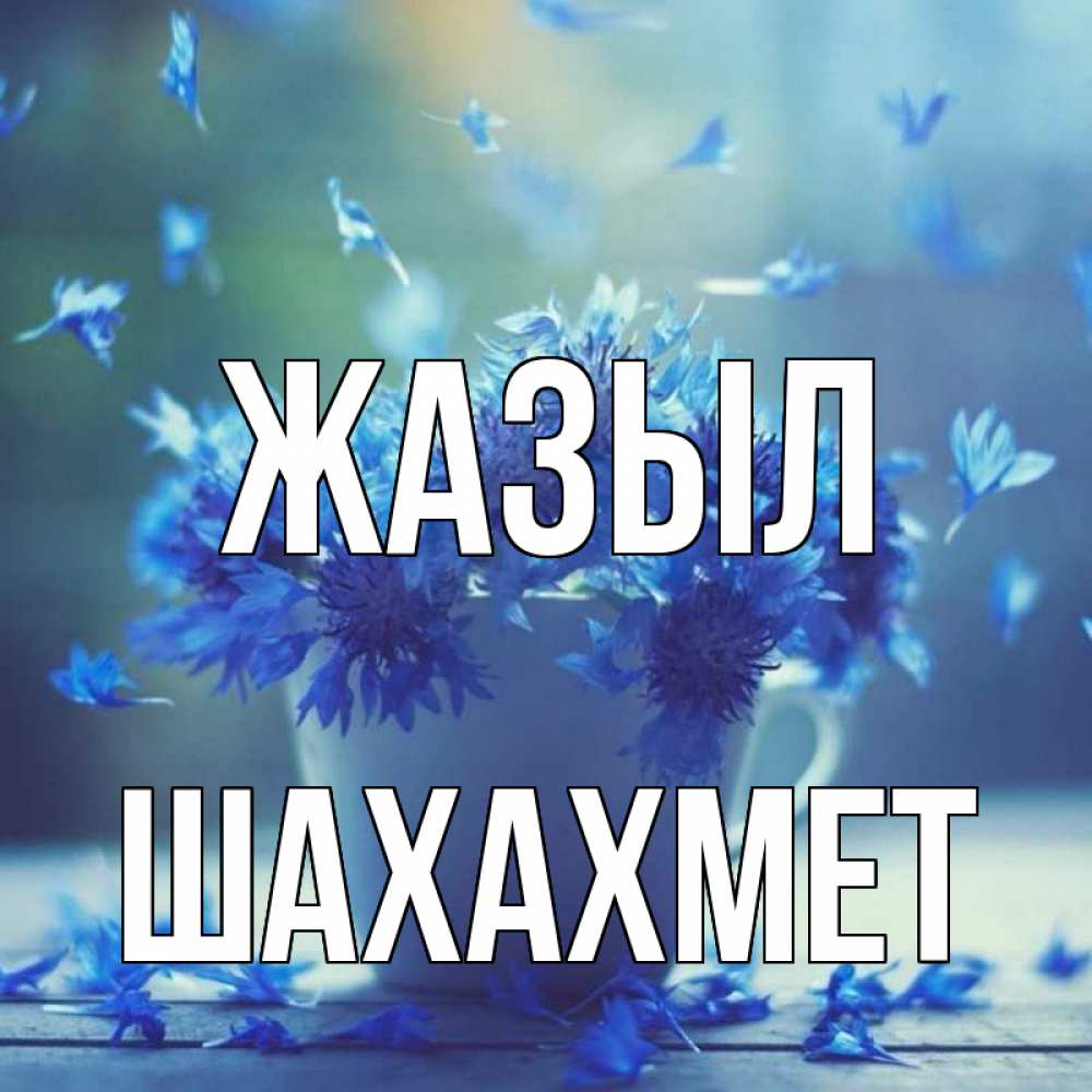 Күн сайын ашық хат с именем, ШАХАХМЕТ Жазыл кружка с зельем и цветами Онлайн тегін жүктеп алу тілектері бар керемет карта 