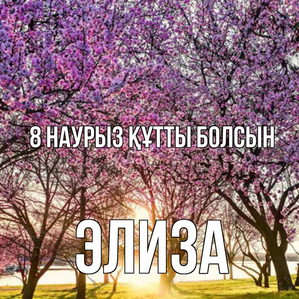 Күн сайын ашық хат с именем, Элиза 8 наурыз құтты болсын международный женский день Онлайн тегін жүктеп алу тілектері бар керемет карта 