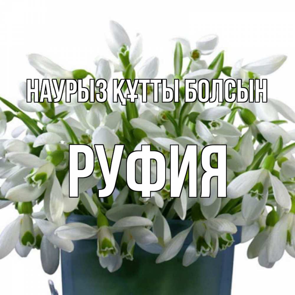 Күн сайын ашық хат с именем, РУФИЯ Наурыз құтты болсын цветы к наурызу Онлайн тегін жүктеп алу тілектері бар керемет карта 