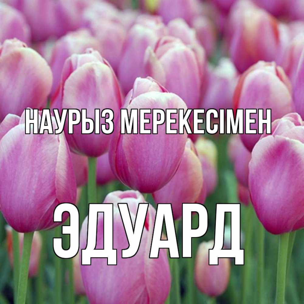 Күн сайын ашық хат с именем, Эдуард Наурыз мерекесімен праздник весны наурыз 69 Онлайн тегін жүктеп алу тілектері бар керемет карта 