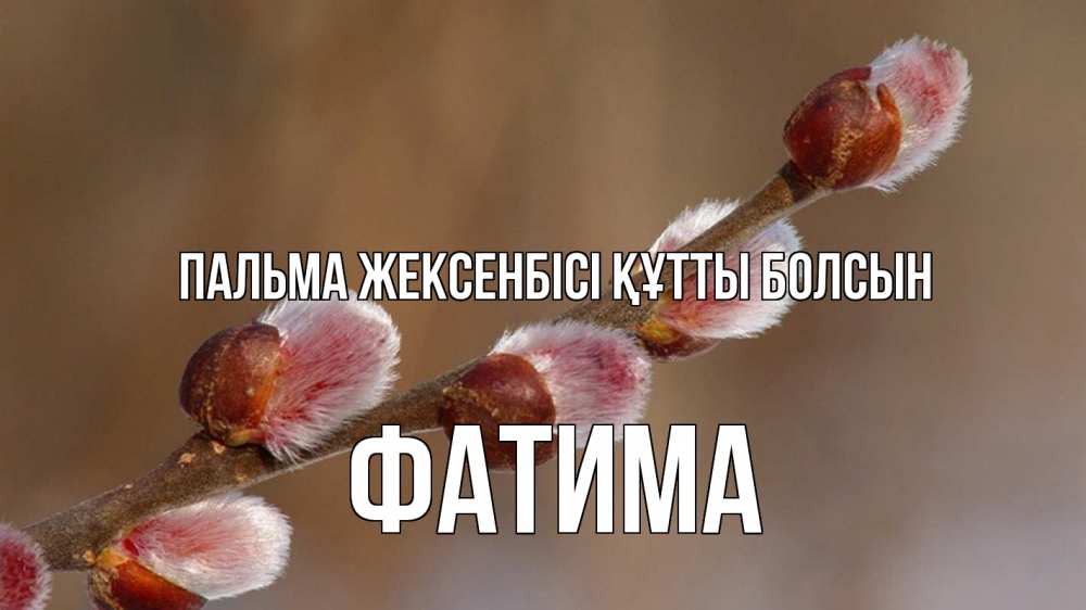 Күн сайын ашық хат с именем, ФАТИМА Пальма жексенбісі құтты болсын верба Онлайн тегін жүктеп алу тілектері бар керемет карта 