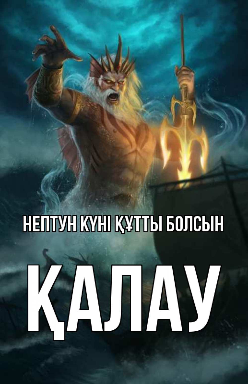 Күн сайын ашық хат с именем, Қалау нептун күні құтты болсын с днем Нептуна Онлайн тегін жүктеп алу тілектері бар керемет карта 