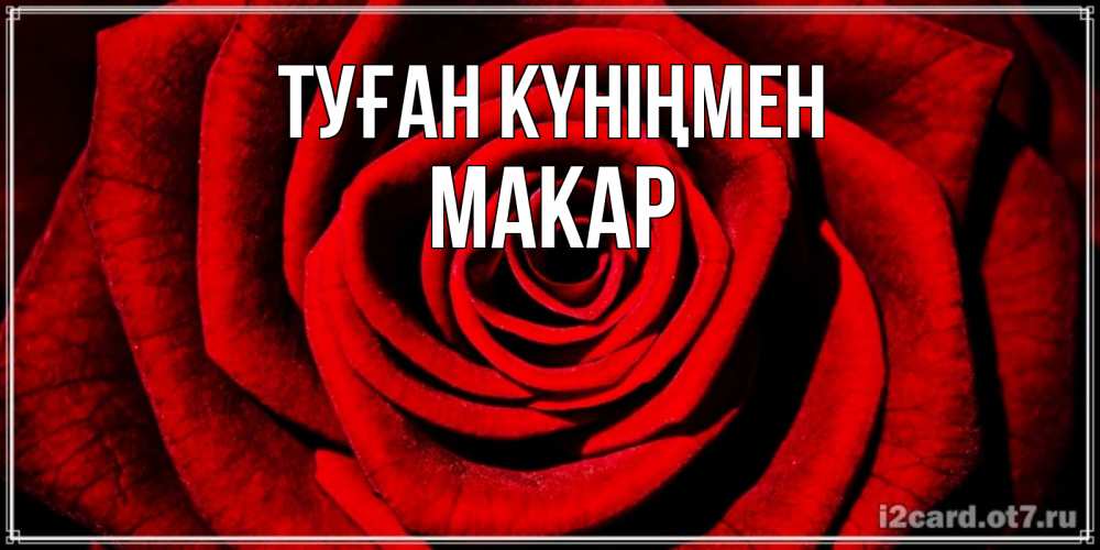 Күн сайын ашық хат с именем, Макар Туған күніңмен алая роза Онлайн тегін жүктеп алу тілектері бар керемет карта 
