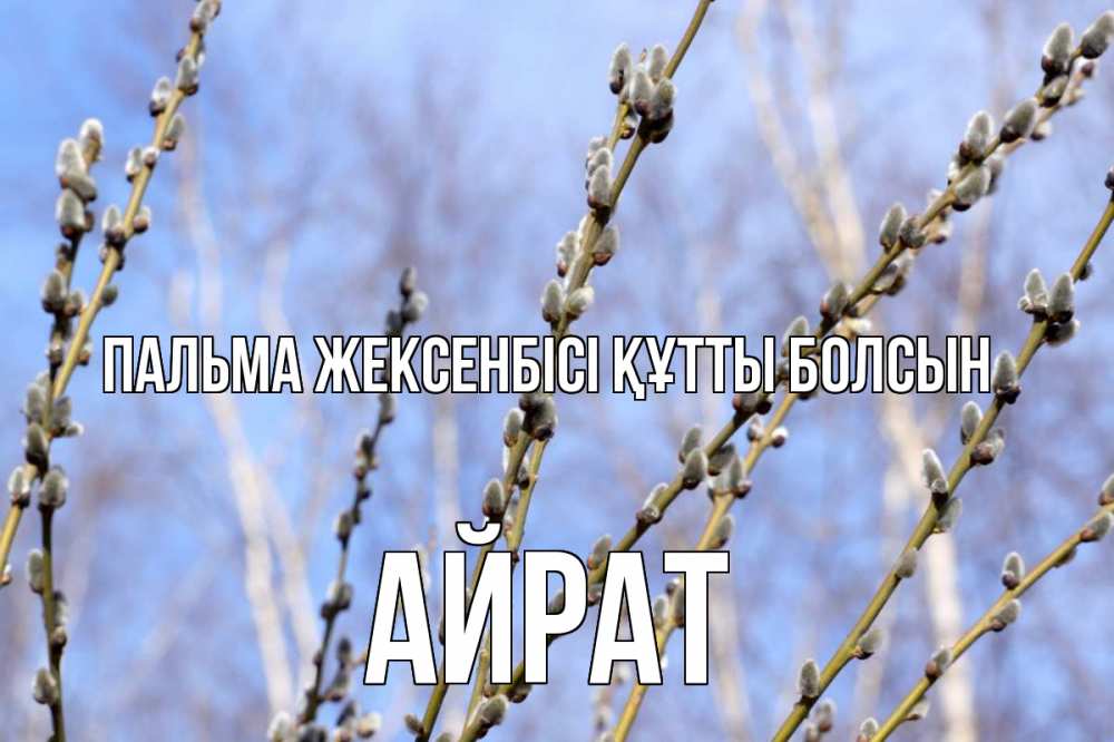 Күн сайын ашық хат с именем, Айрат Пальма жексенбісі құтты болсын верба Онлайн тегін жүктеп алу тілектері бар керемет карта 