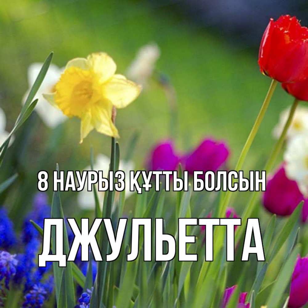 Күн сайын ашық хат с именем, Джульетта 8 наурыз құтты болсын международный женский день 3 Онлайн тегін жүктеп алу тілектері бар керемет карта 