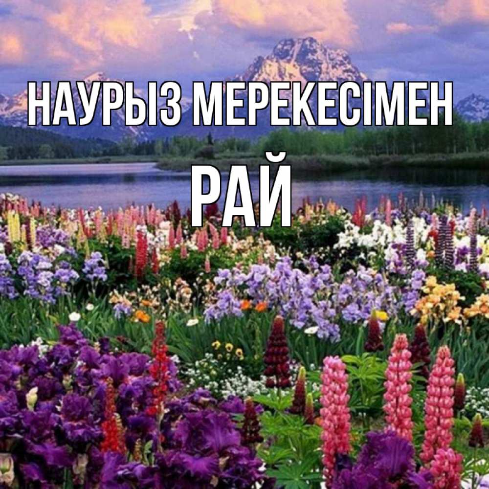 Күн сайын ашық хат с именем, РАЙ Наурыз мерекесімен праздник весны наурыз Онлайн тегін жүктеп алу тілектері бар керемет карта 