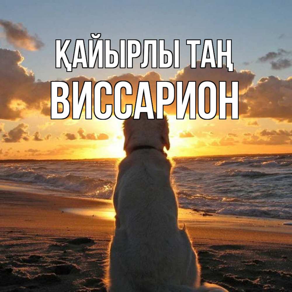 Күн сайын ашық хат с именем, Виссарион Қайырлы таң восход солнца Онлайн тегін жүктеп алу тілектері бар керемет карта 