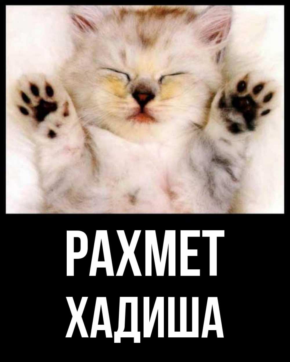Күн сайын ашық хат с именем, ХАДИША рахмет маленький котенок Онлайн тегін жүктеп алу тілектері бар керемет карта 