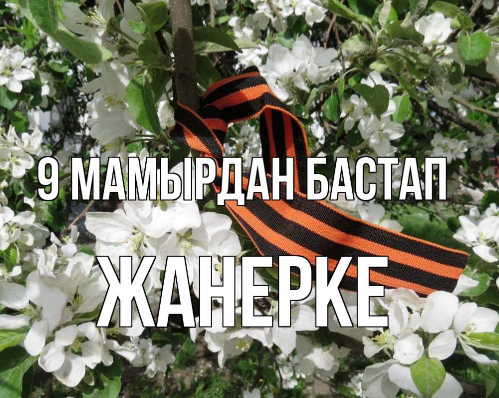 Күн сайын ашық хат с именем, ЖАНЕРКЕ 9 мамырдан бастап 9 мая Онлайн тегін жүктеп алу тілектері бар керемет карта 
