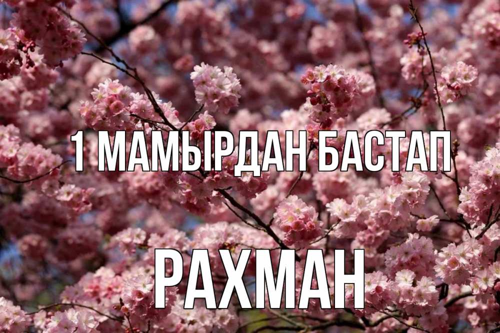 Күн сайын ашық хат с именем, РАХМАН 1 мамырдан бастап С 1 мая Онлайн тегін жүктеп алу тілектері бар керемет карта 