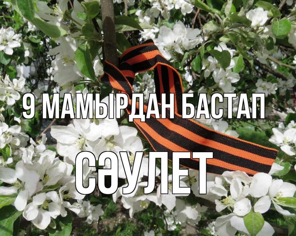 Күн сайын ашық хат с именем, СӘУЛЕТ 9 мамырдан бастап 9 мая Онлайн тегін жүктеп алу тілектері бар керемет карта 