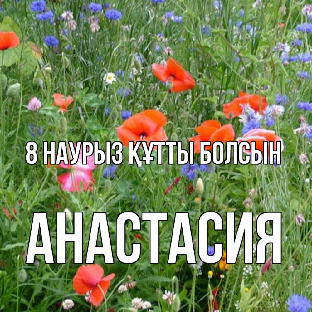 Күн сайын ашық хат с именем, Анастасия 8 наурыз құтты болсын международный женский день 4 Онлайн тегін жүктеп алу тілектері бар керемет карта 