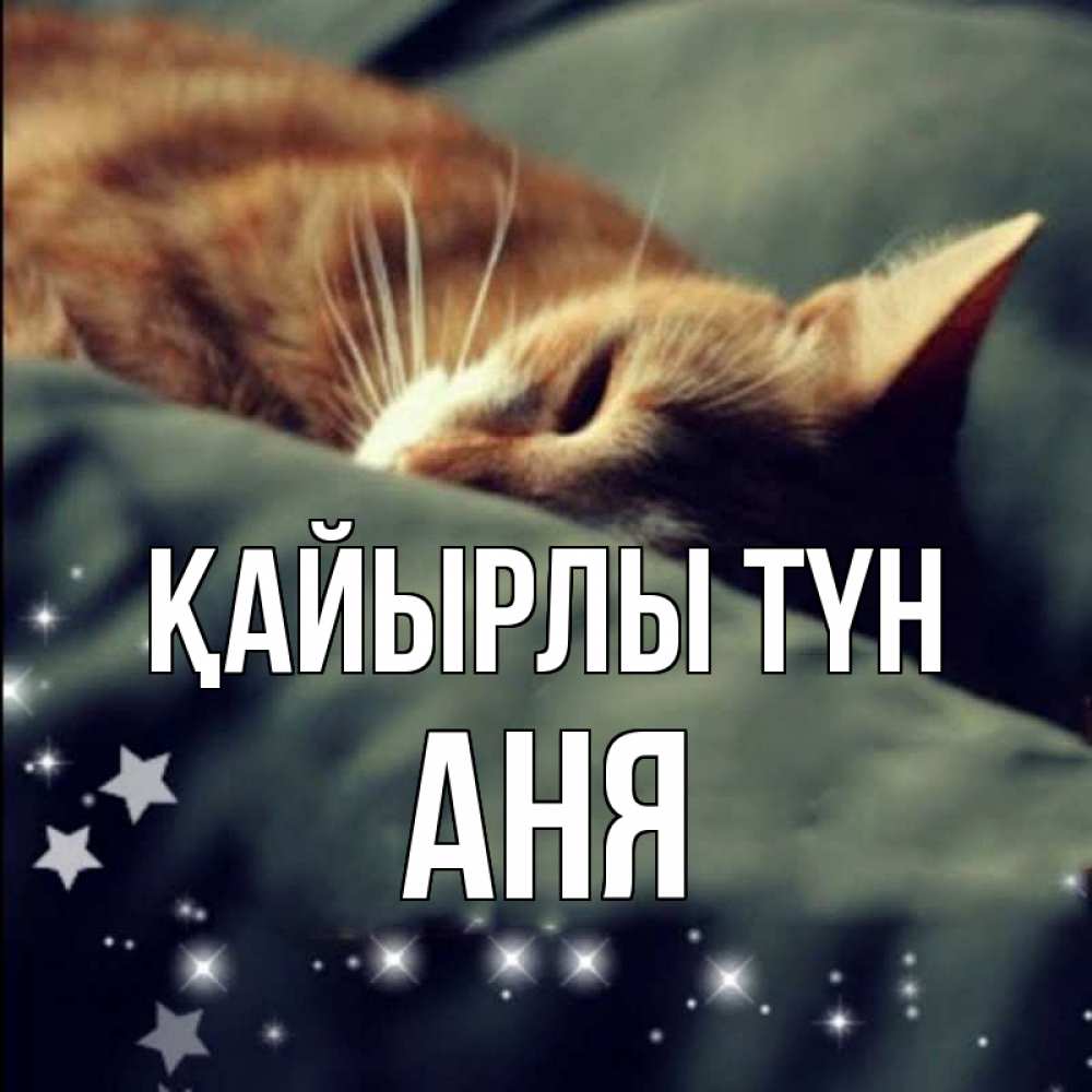 Күн сайын ашық хат с именем, Аня Қайырлы түн кроватка Онлайн тегін жүктеп алу тілектері бар керемет карта 