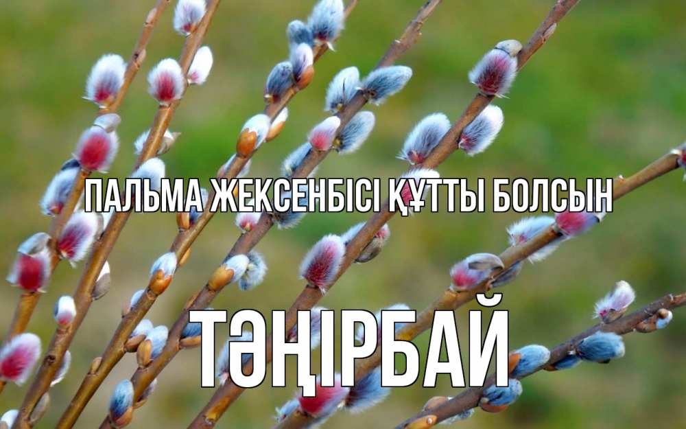 Күн сайын ашық хат с именем, ТӘҢІРБАЙ Пальма жексенбісі құтты болсын верба Онлайн тегін жүктеп алу тілектері бар керемет карта 