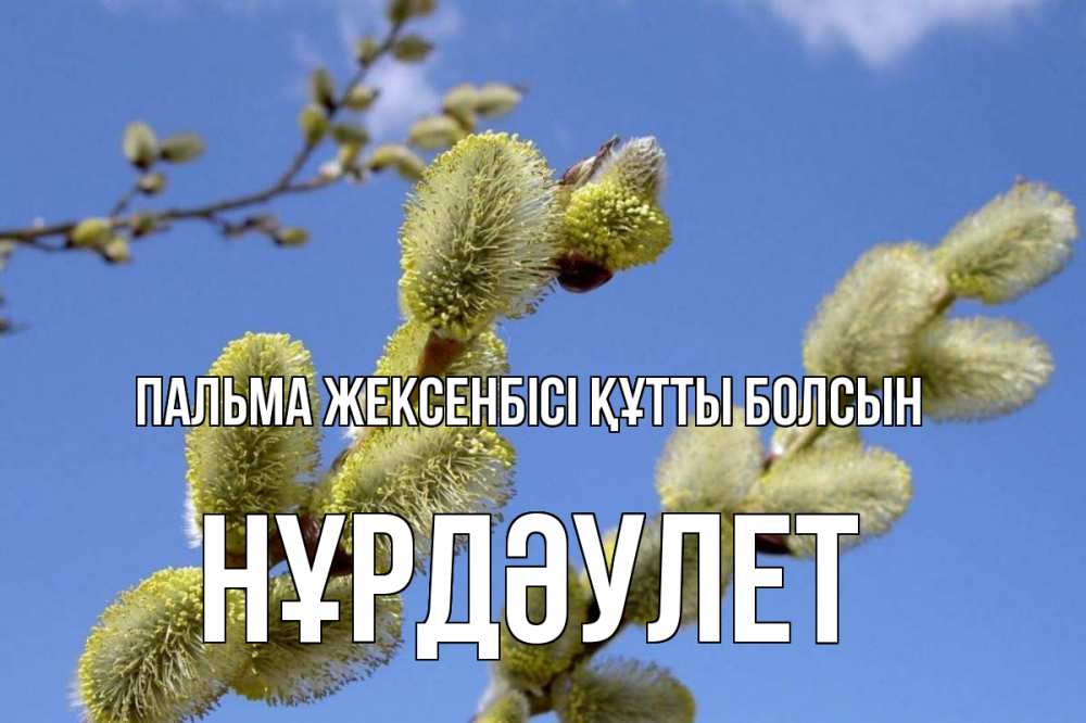 Күн сайын ашық хат с именем, НҰРДӘУЛЕТ Пальма жексенбісі құтты болсын верба Онлайн тегін жүктеп алу тілектері бар керемет карта 