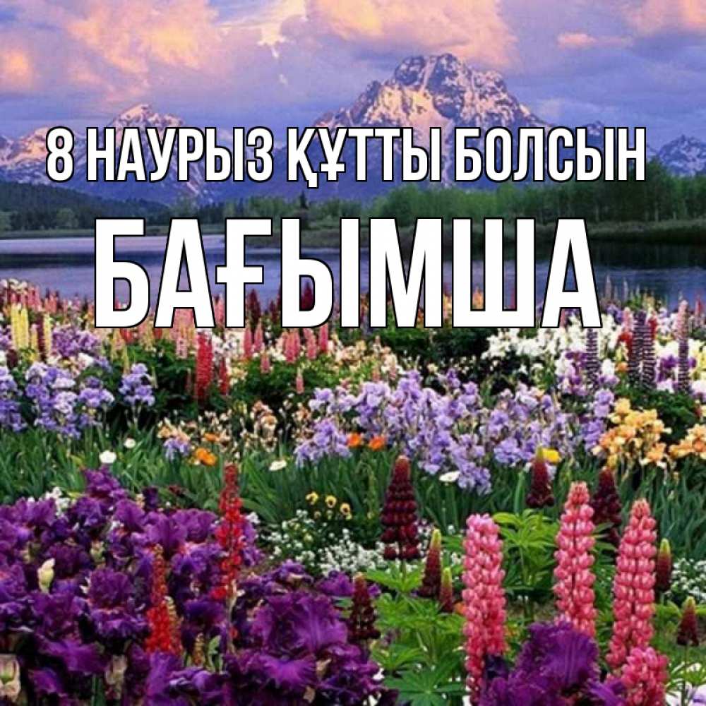 Күн сайын ашық хат с именем, БАҒЫМША 8 наурыз құтты болсын международный женский день Онлайн тегін жүктеп алу тілектері бар керемет карта 