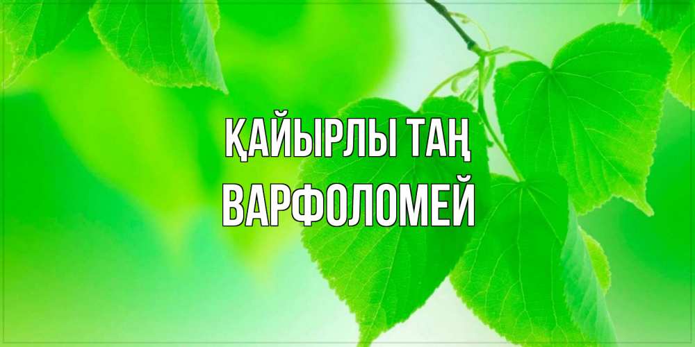 Күн сайын ашық хат с именем, Варфоломей Қайырлы таң доброе утро с березовыми листьями Онлайн тегін жүктеп алу тілектері бар керемет карта 