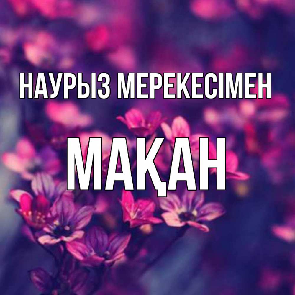 Күн сайын ашық хат с именем, Мақан Наурыз мерекесімен небольшие цветы 1 Онлайн тегін жүктеп алу тілектері бар керемет карта 