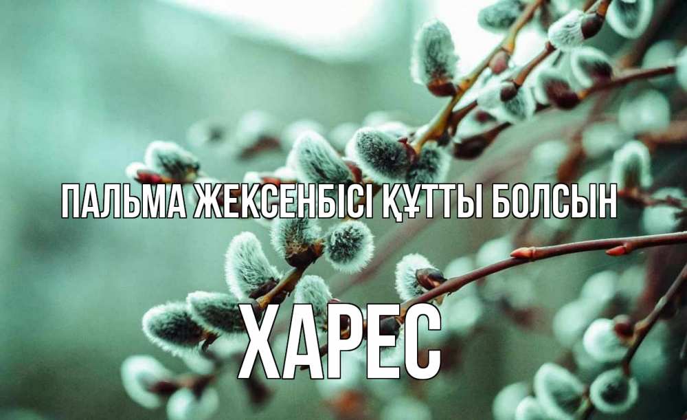 Күн сайын ашық хат с именем, ХАРЕС Пальма жексенбісі құтты болсын верба Онлайн тегін жүктеп алу тілектері бар керемет карта 