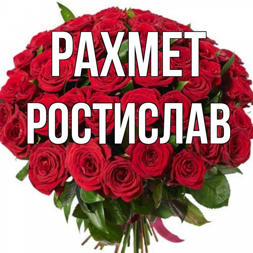 Күн сайын ашық хат с именем, Ростислав рахмет букет красных роз Онлайн тегін жүктеп алу тілектері бар керемет карта 
