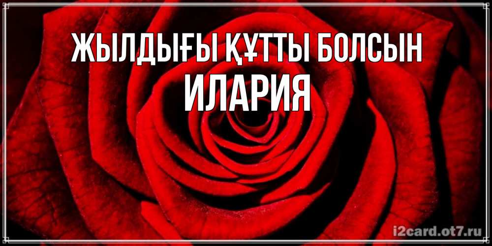 Күн сайын ашық хат с именем, Илария Жылдығы құтты болсын алая роза Онлайн тегін жүктеп алу тілектері бар керемет карта 